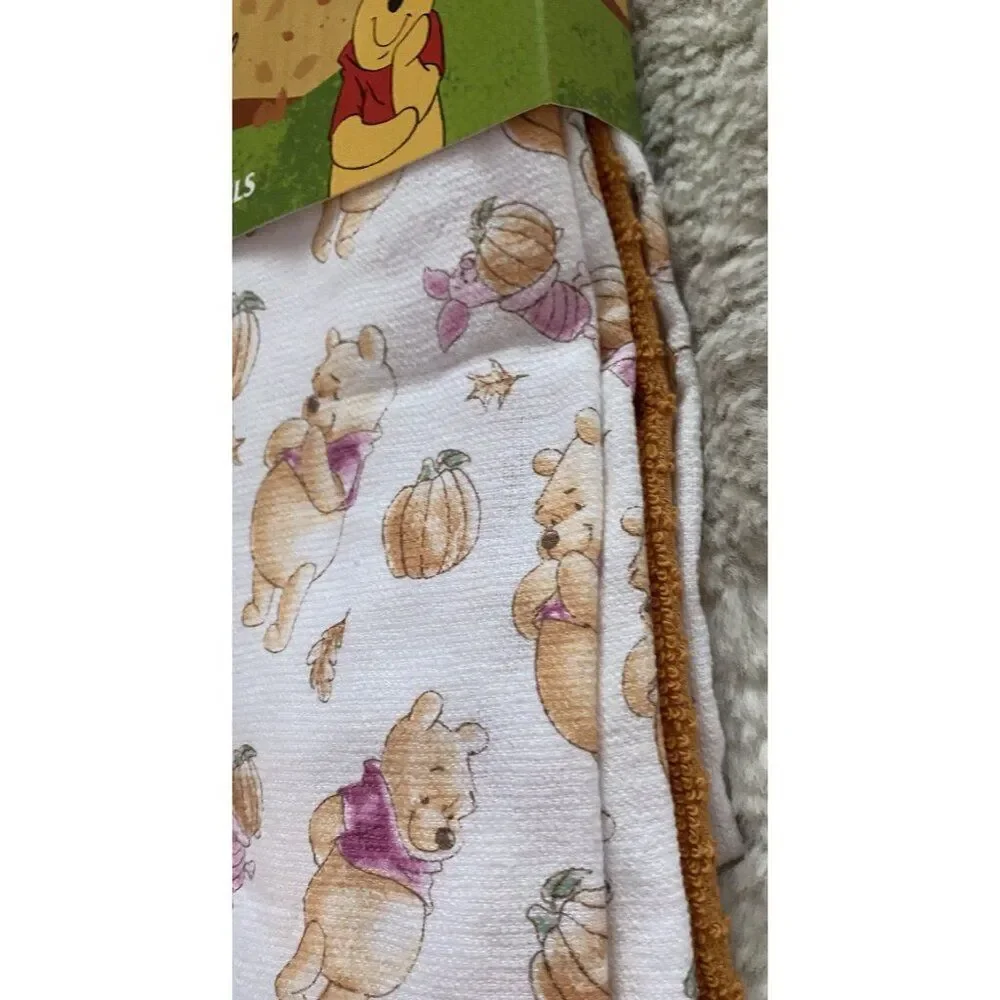 3 Pack Disney Winnie The Pooh Piglet Autumn Fall‎ Leaves Kitchen Towels 16 X 26”